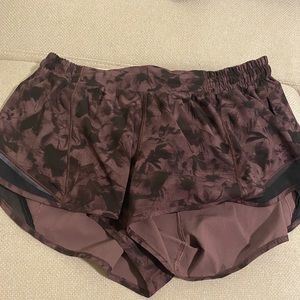 Purple patterned hotty hot shorts